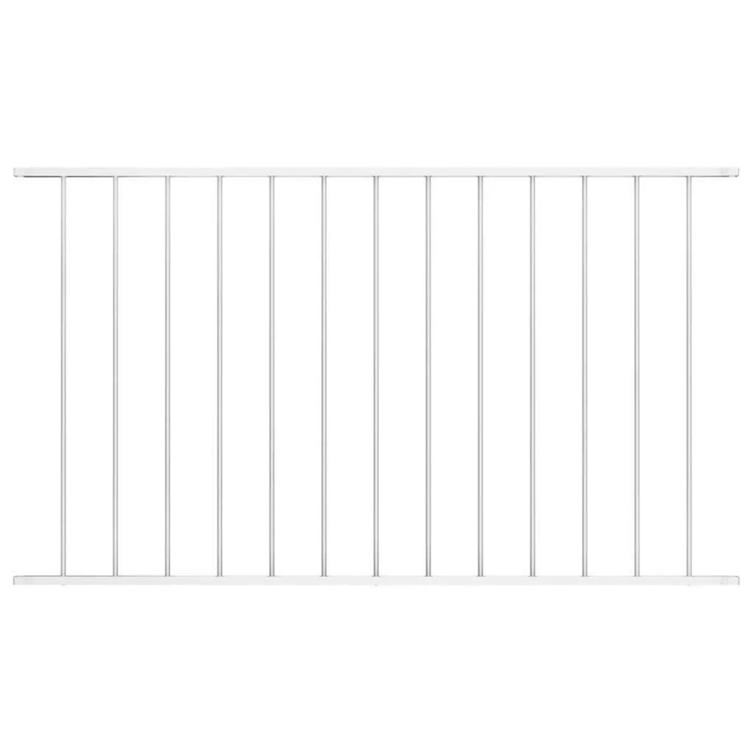 vidaXL Zaunelement Pulverbeschichteter Stahl 1,63x1 m Weiß 145225 günstig online kaufen