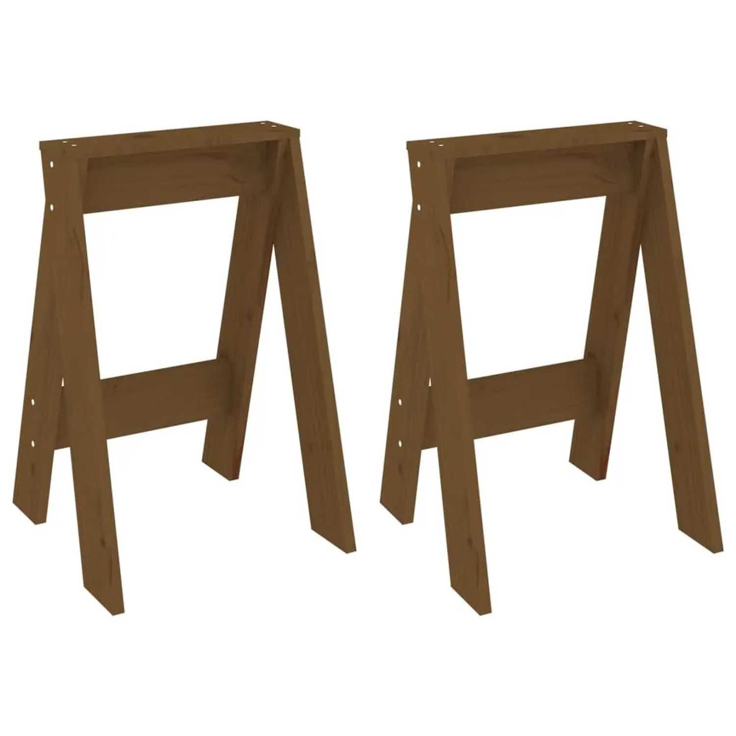 vidaXL Hocker 2 Stk Honigbraun 40x40x60 cm Massivholz Kiefer 823667
