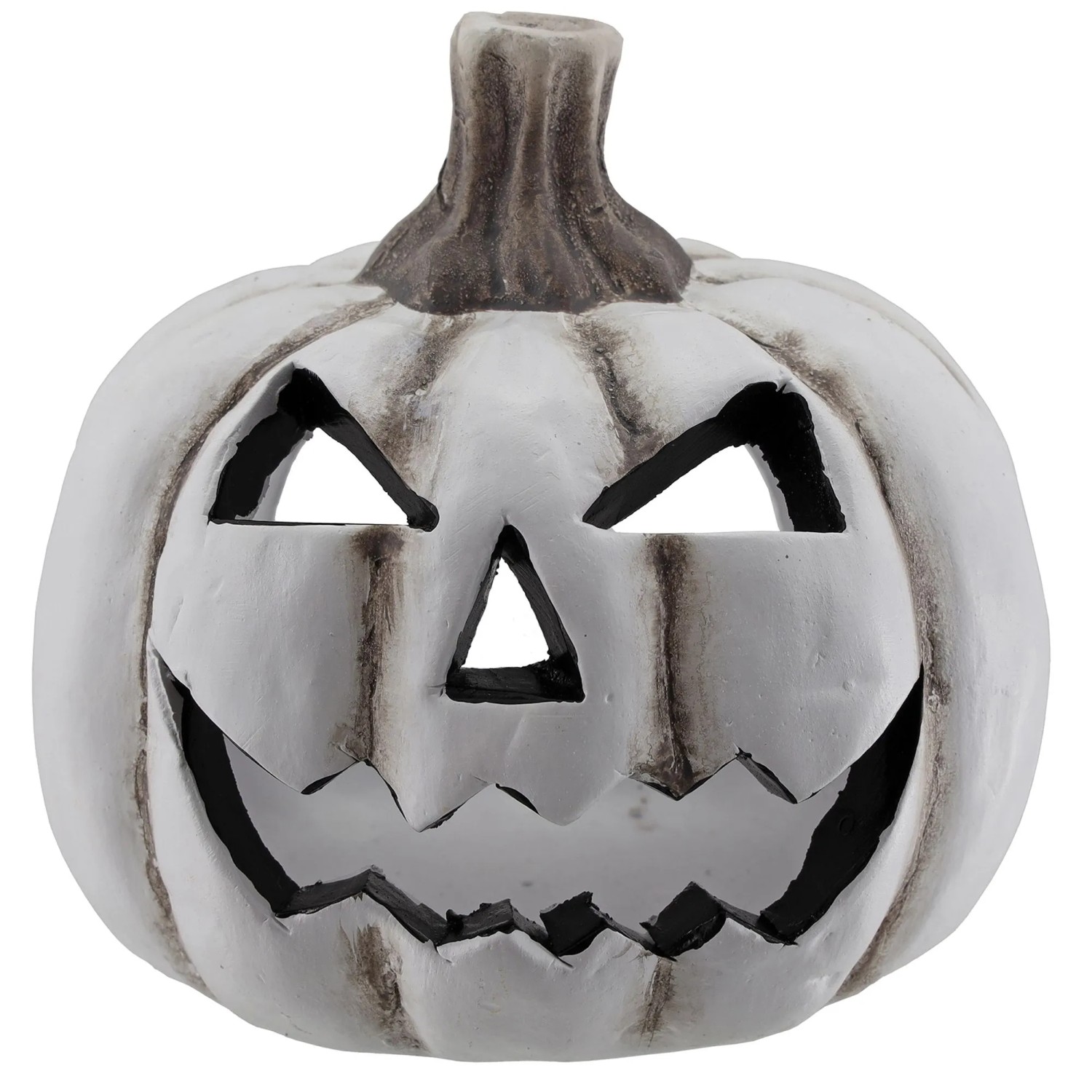 Halloween-Windlicht aus Keramik Weiß 10 cm