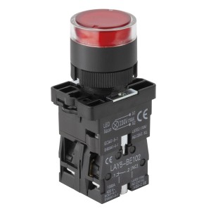 Sintron Drucktaster, beleuchtet, mit roter Linse. Schalterprogramm IN1.