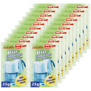 Bestlivings Bio Entkalker, 20 Beutel à 25g für Kaffeemaschinen und Wasserkocher.