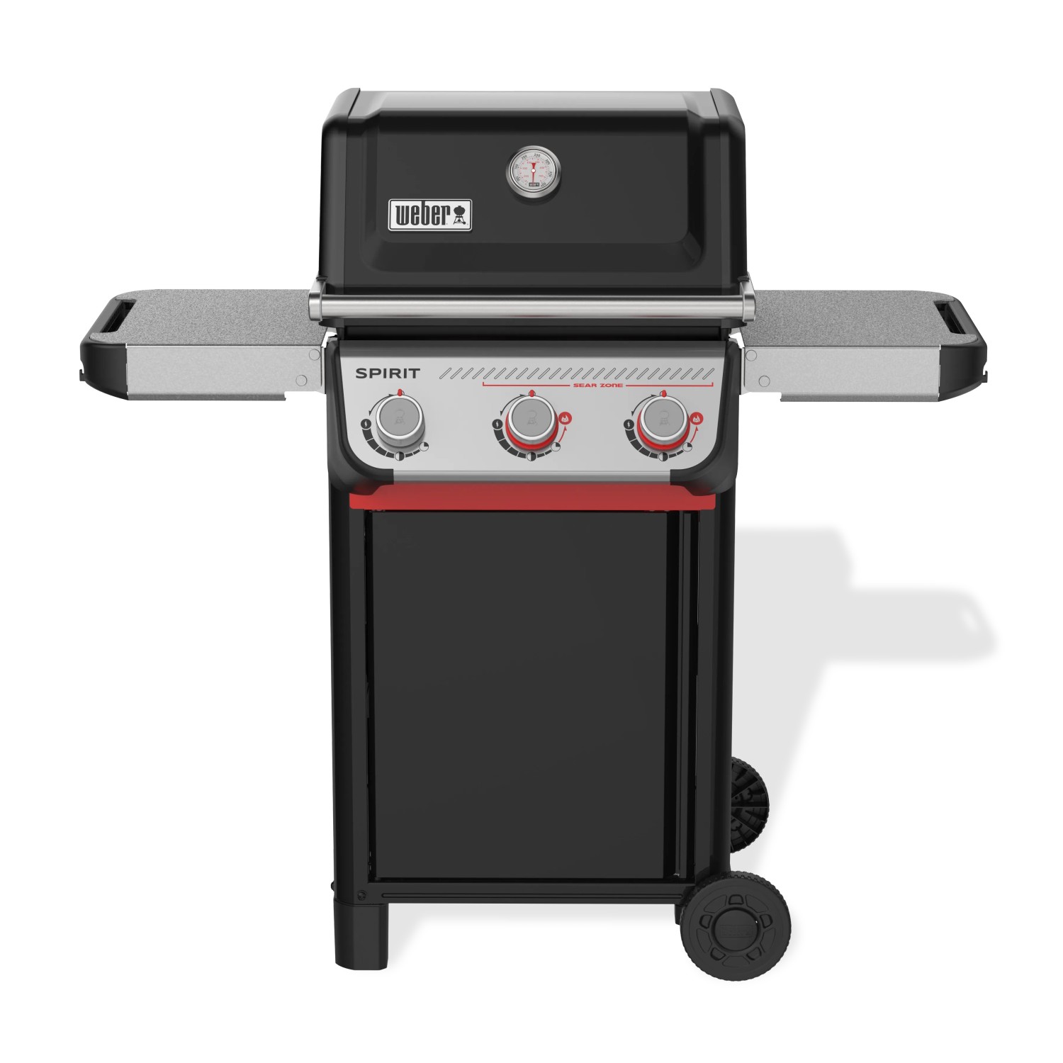 Weber Gasgrill E-325 GBS Spirit 2025, 3 Brenner, Schwarz. Grillwagen mit Sear Boost Funktion.