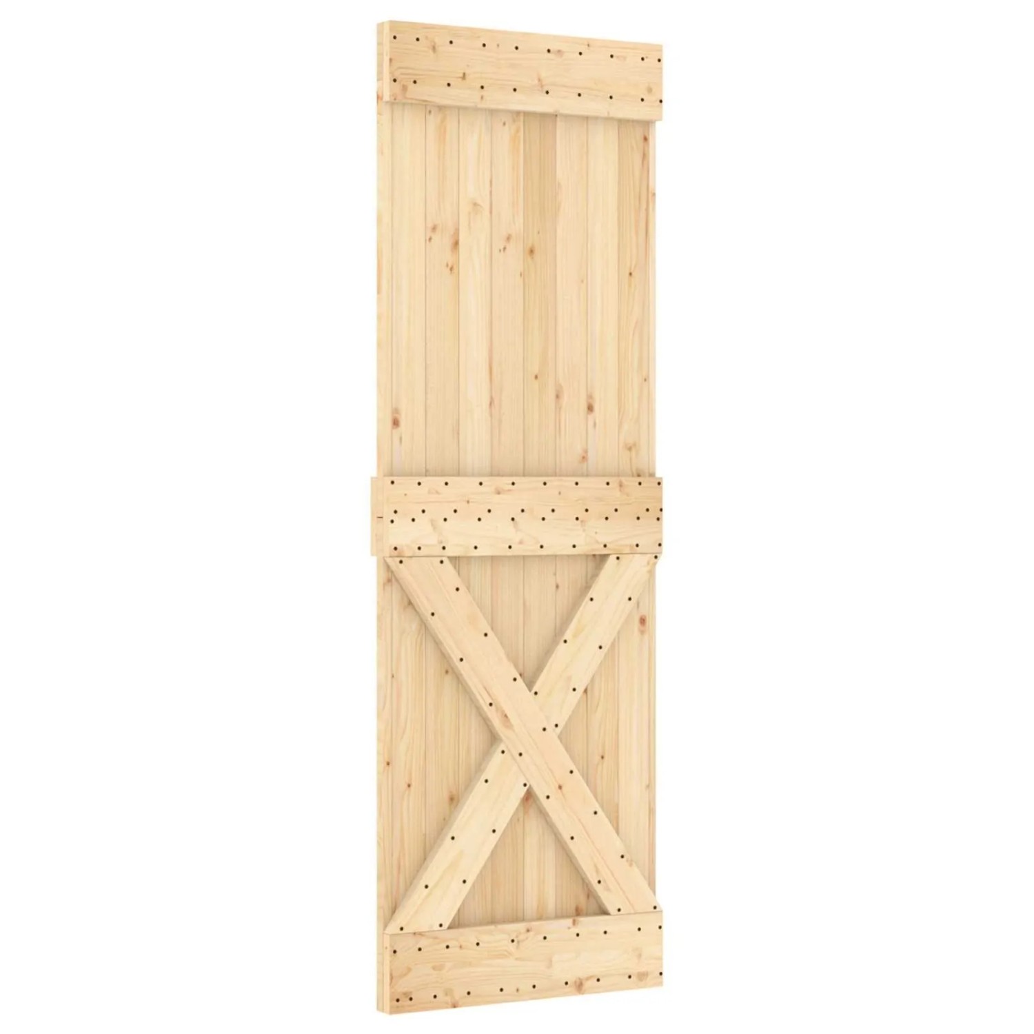 vidaXL Schiebetür NARVIK Natur und Schwarz 70 x 210 cm 213,5 cm 3445365