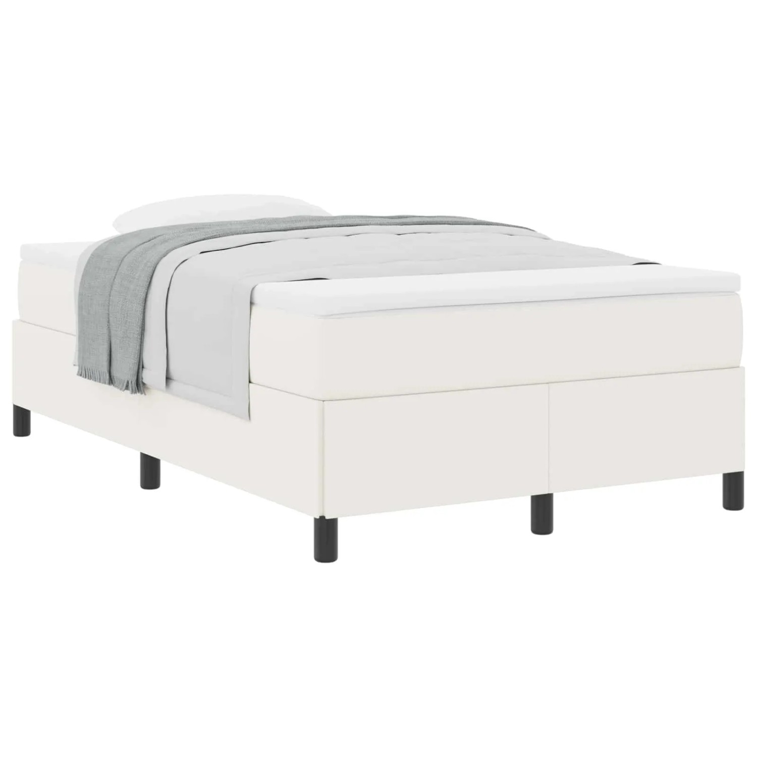 vidaXL Boxspringbett Creme 120 x 200 cm Cordstoff 42006964