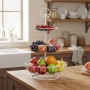 Relaxdays Obst Etagere Eisen Weiß 3 Etagen 47 cm x 30 cm 0,8 kg_2