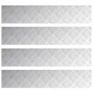 vidaXL Rautenscheiben 4 Stk Silber 100 x 20 cm Aluminium 4104268