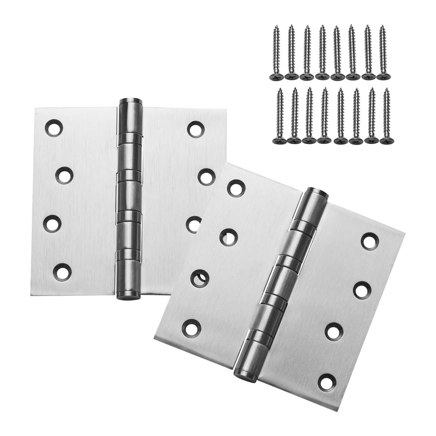 SOTECH 2 Stück Edelstahl SS304 Türscharnier Aufschraubband 101 x 101 x 2,0 mm Tragkraft 60 Kg Kugelgelagert