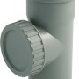 Marley HT-Reinigungsrohr DN 110 aus grauem Polypropylen (PP) für Abwasserleitungen.