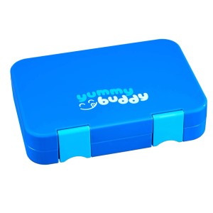 Ecosa EO-8170 Snackbox Brotdose mit 6 Fächern BPA-Frei Blau
