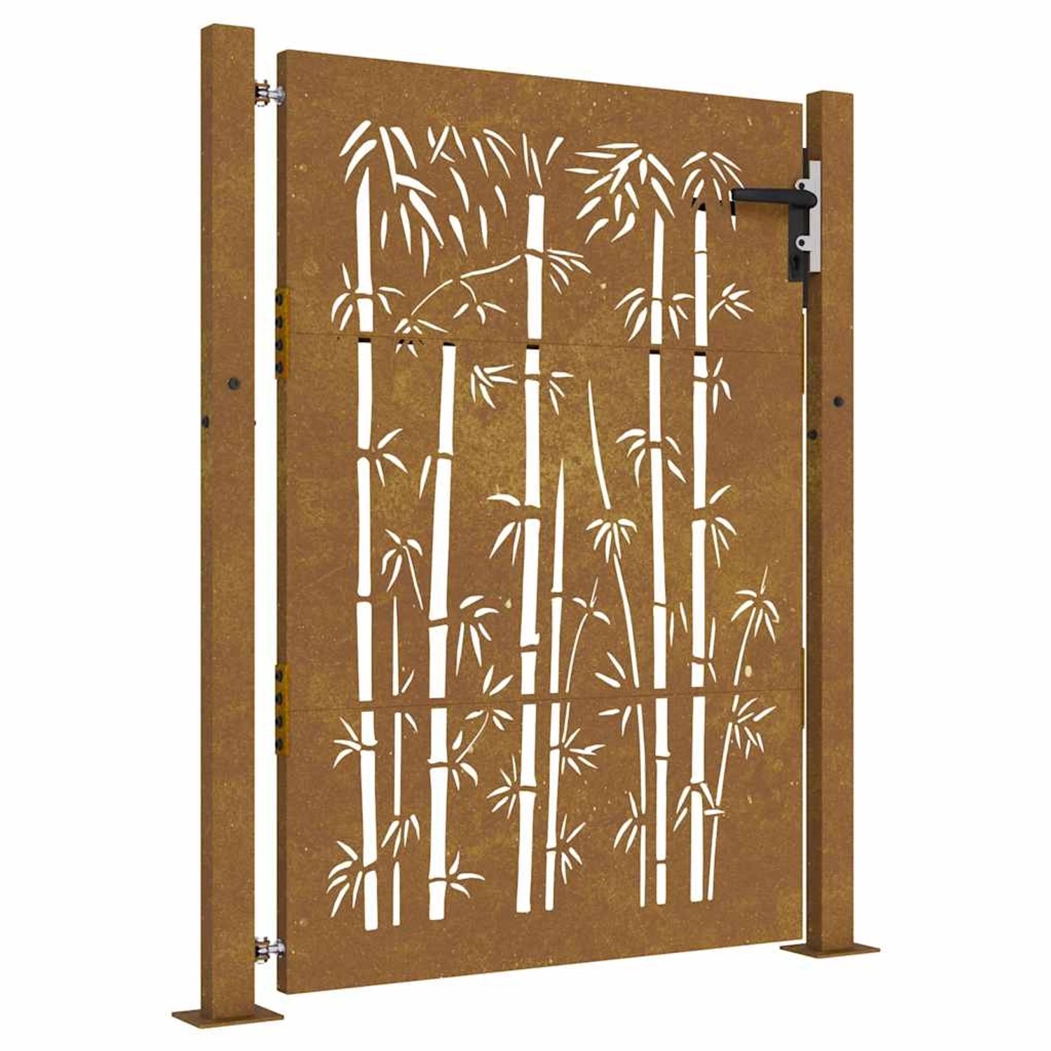 vidaXL Gartentor 105x155 cm Cortenstahl Bambus-Design 153241 günstig online kaufen