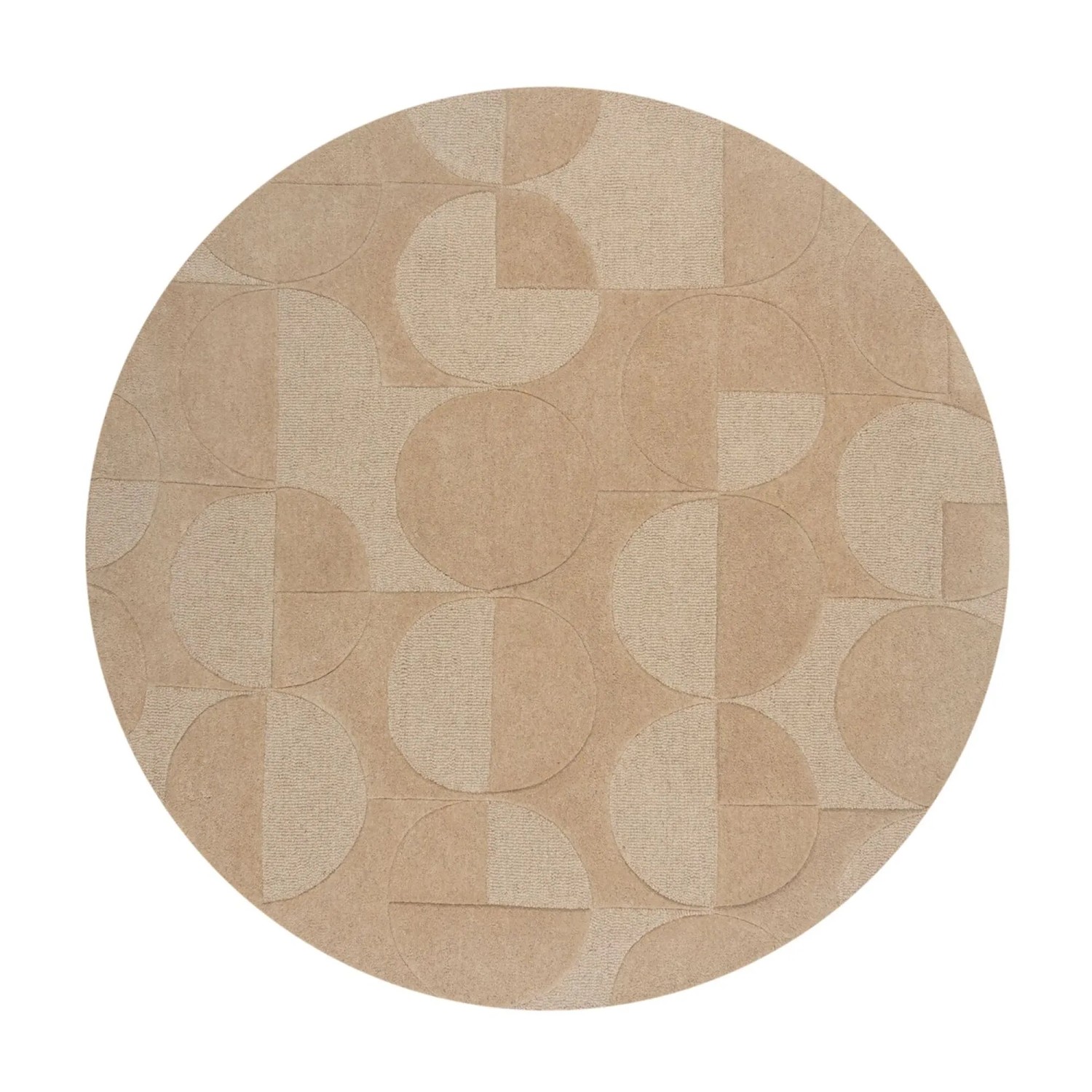 Flair Rugs Wollteppich Gigi Ø 160 cm Natural