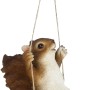 Deko-Figur: Eichhörnchen auf Schaukel, 14 cm, für die Gartendekoration.