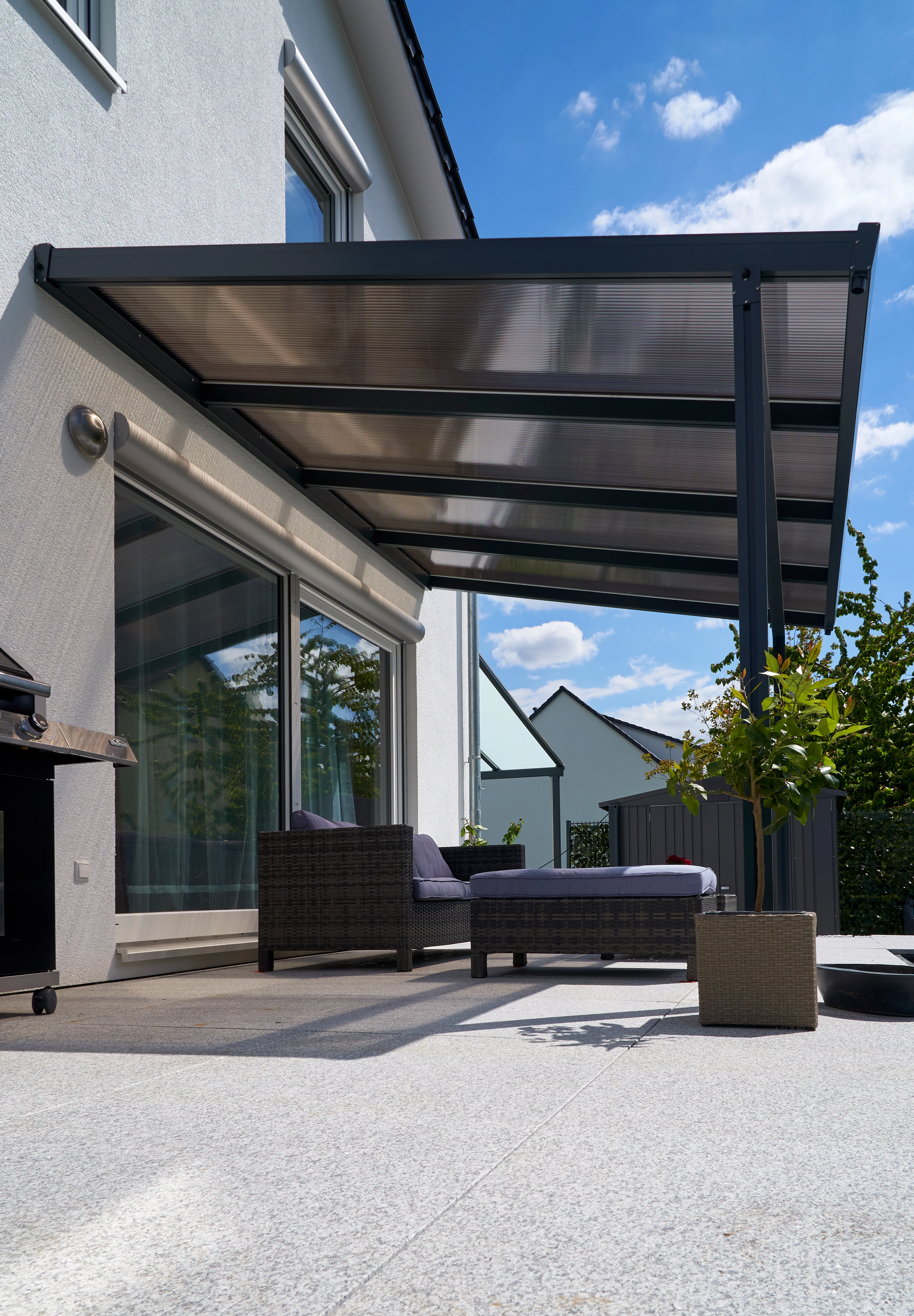 Terrassenüberdachung Premium (BxT) cm OBI Bronce x 410 Polycarbonat 306 cm Anthrazit bei kaufen