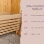 Karibu Sauna Ofenschutzgitter Superior aus hellem Holz für Saunaofen.