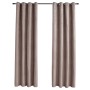 vidaXL Verdunkelungsvorhänge mit Metallösen 2 Stk Taupe 140x245 cm 134478
