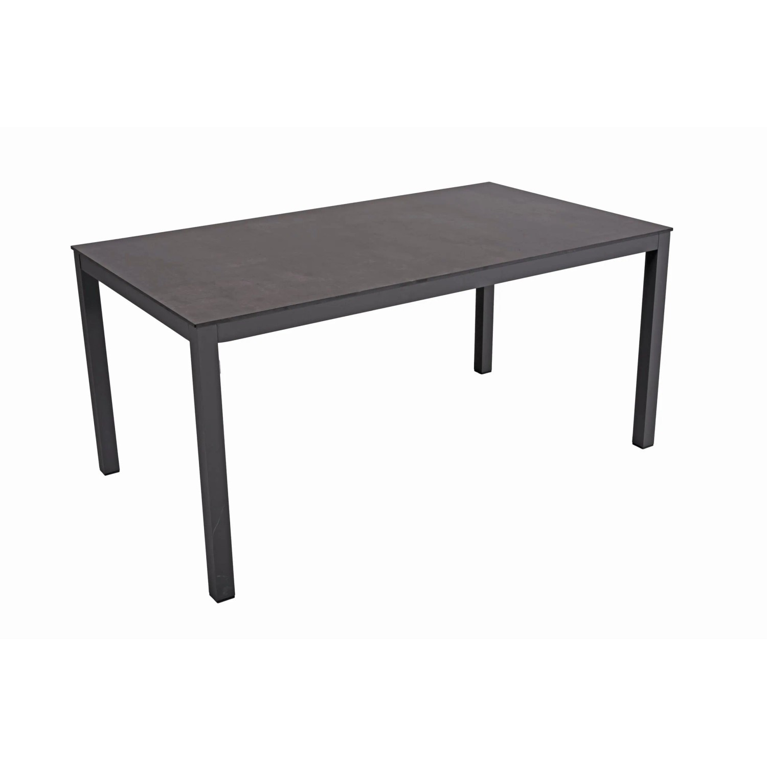 DELUKE Gartentisch DANIEL Kunststoff Grau 158x90x74cm Terrassentisch Wetterfest Outdoor Tisch