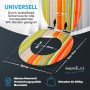 Sanilo WC-Sitz Starstripes mit Absenkautomatik, Holz, bunt gestreift.