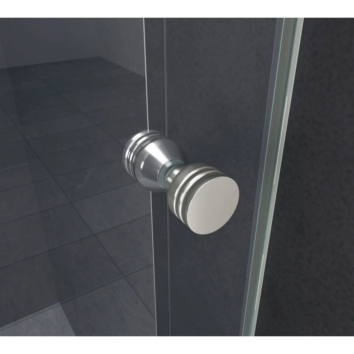Glasdeals Nischentür ENTRARO, 145x195cm, mit Griff aus Chrom und Klarglas.