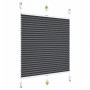 SALCAR Wabenplissee Thermo Plissee Klemmfix ohne Bohren Verspannt Verdunkelnd Blickdicht Grau 80x100cm für Fenster und Tür Sonnenschutz Hitzeschutz