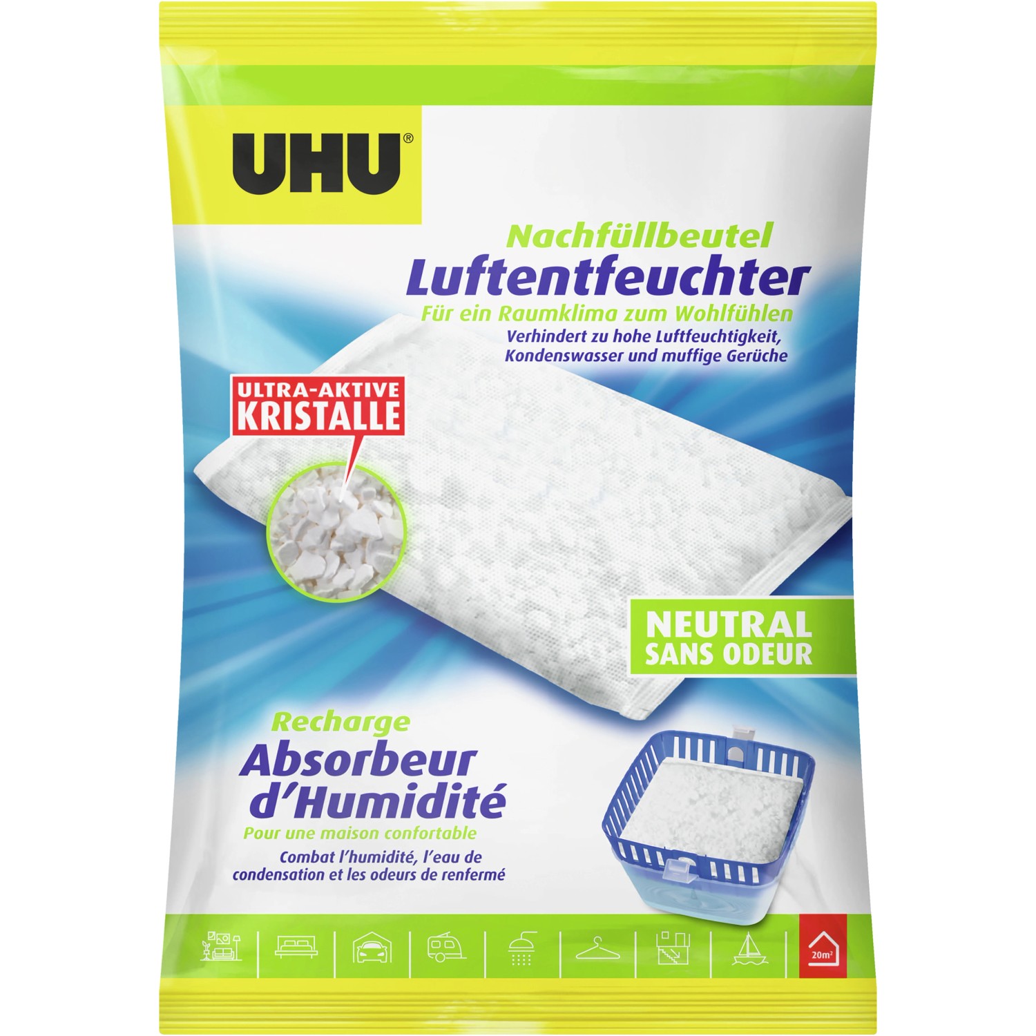 UHU Luftentfeuchter Nachfüllbeutel 450 g