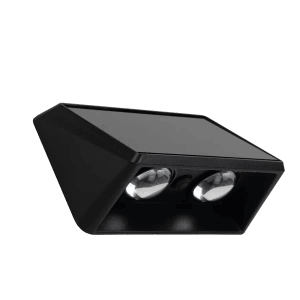 LUXULA Solar Wandleuchte 2-flammig CCT Warm- Kaltweiß 3000-6500K Akku LED Außenleuchte Gartenbeleuchtung IP54 Wetterfest Schwarz