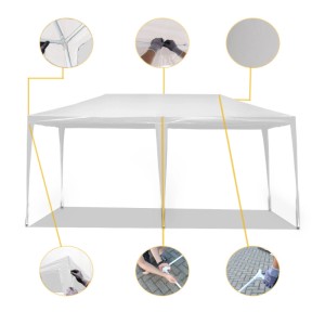 Wiltec Pavillon 3X6M In Weiß Mit Uv-Schutz 50+ Gartenpavillon Partyzelt Camping
