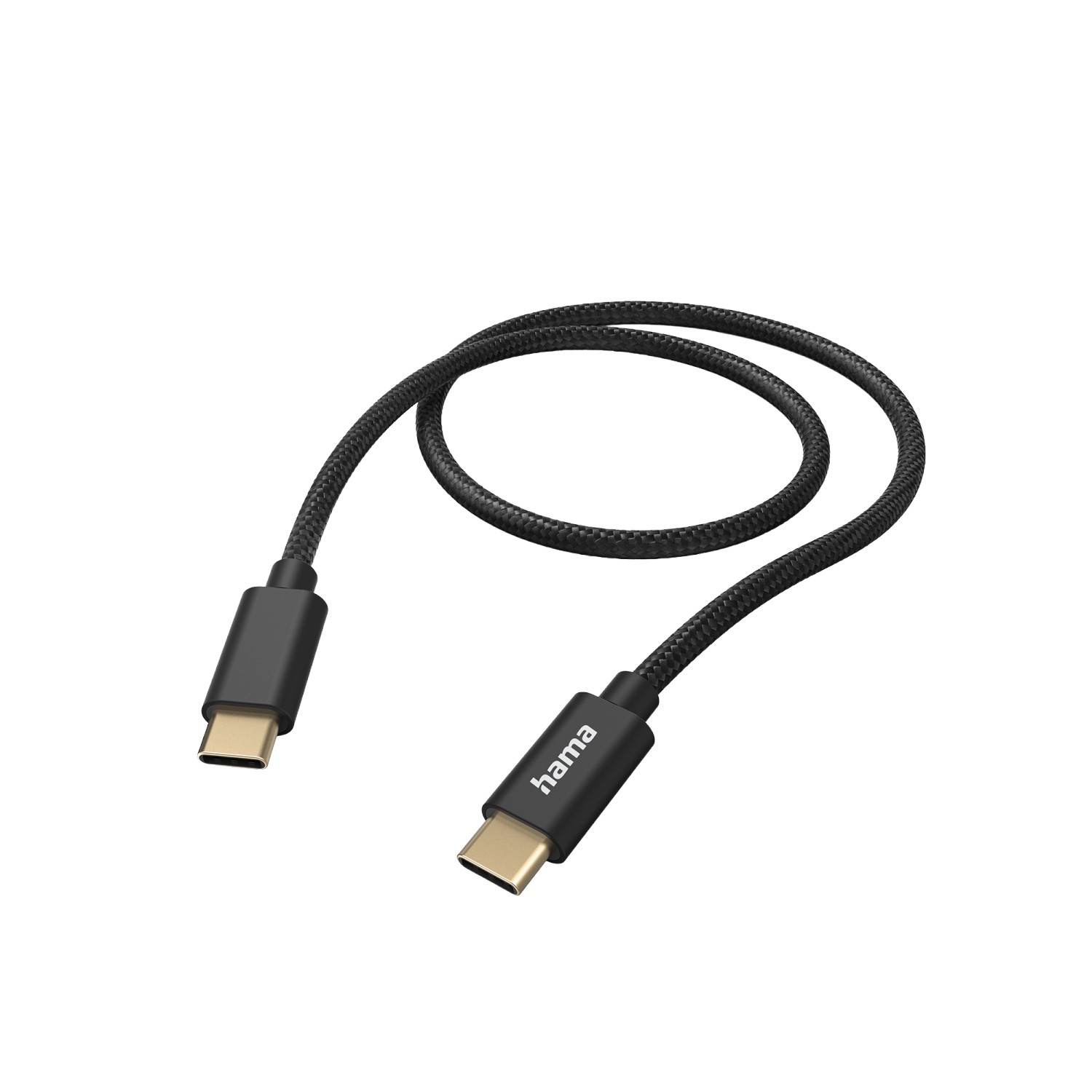 Hama Ladekabel Fabric Nylon USB-C 1,5 m Schwarz