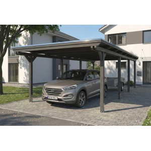 Skan Holz Carport Emsland EPDM-Dach 402 cm x 846 cm Anthrazit