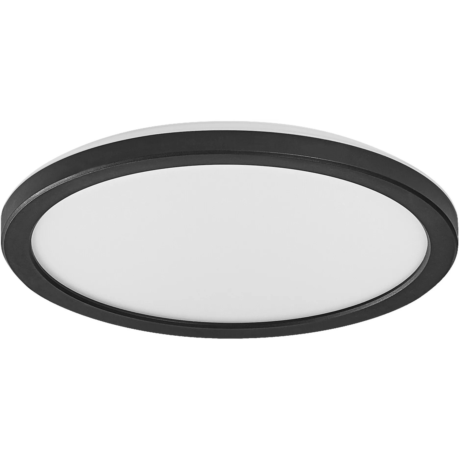 Ledvance Smart+ LED-Deckenleuchte Orbis Ultra Slim, schwarzer Rahmen, Ø 23 cm.