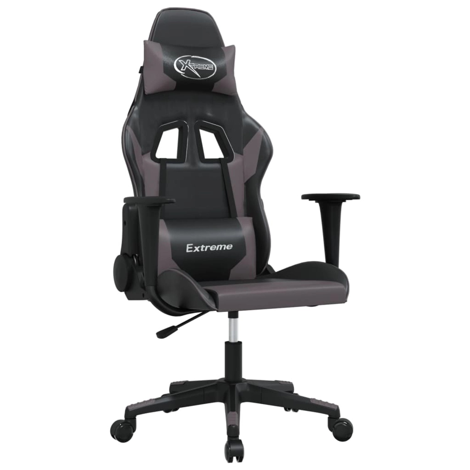 vidaXL Gaming-Stuhl Schwarz und Grau Kunstleder Modell 8 günstig online kaufen