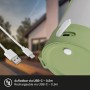 Brilo Akku-LED-Tischleuchte in Lindgrün mit USB-C-Kabel zum Aufladen.