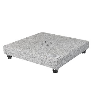 Rollbare, polierte Doppler Granitplatte 80x80x140 cm für Pendelschirme.