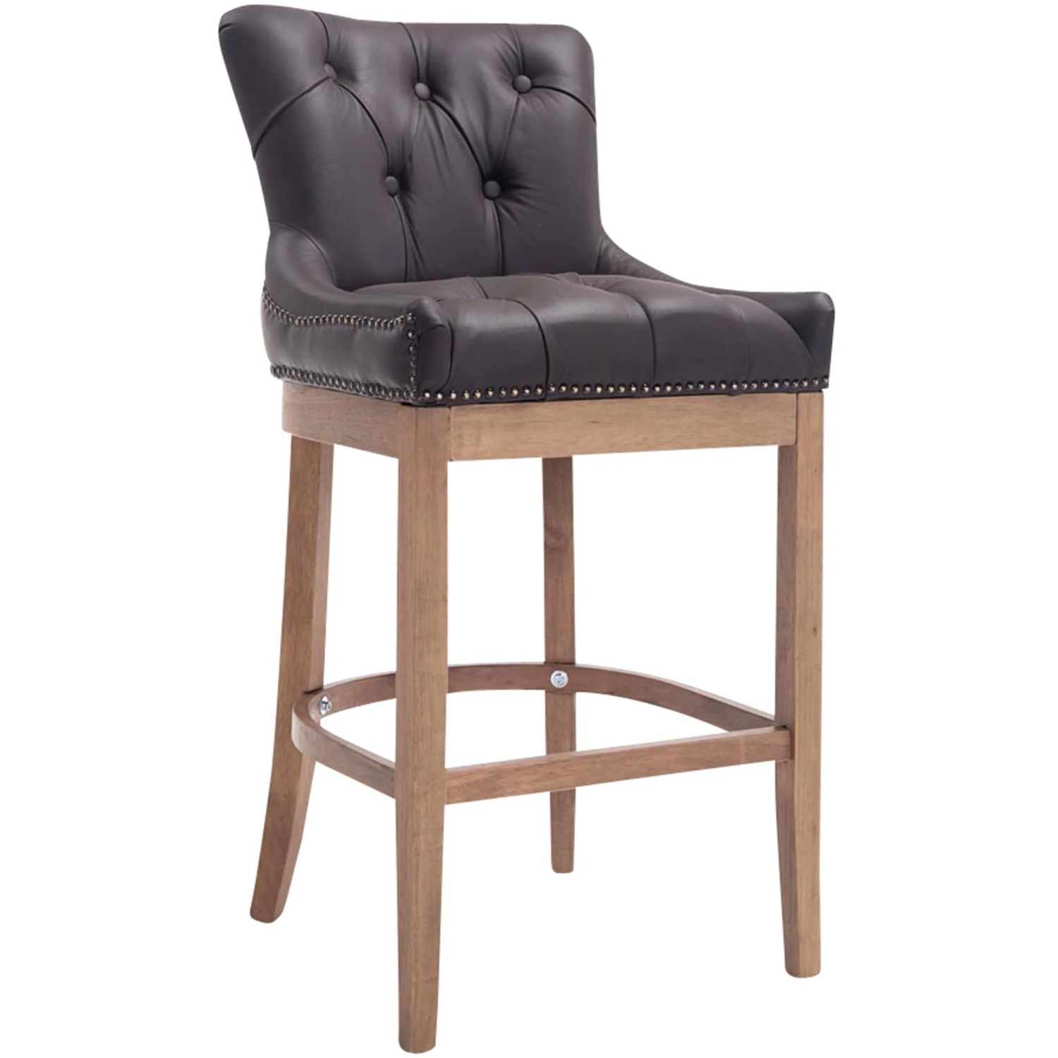 CLP Barhocker Lakewood Echtleder Antik-Hell Braun