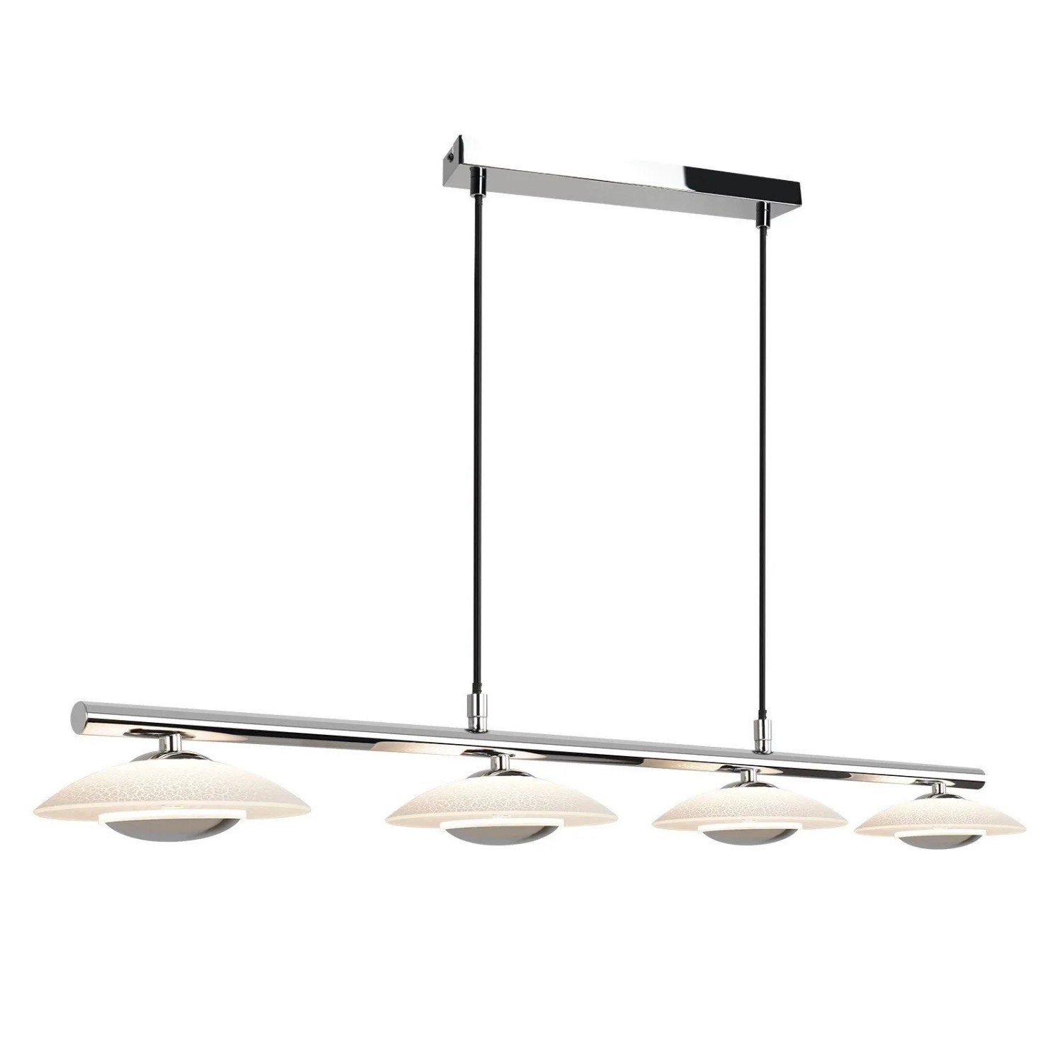 Nettlife Nelson LED Pendelleuchte aus Metall Silber L 134 cm max. 24 W
