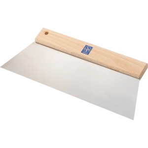 LUX Leimverteiler Classic 300 mm mit Holzgriff und trapezförmiger Klinge aus Edelstahl.