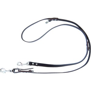 Braune Heim Hunde-Vorführleine aus Softleder, 240 cm lang und 20 mm breit, mit verstellbaren Schnallen.