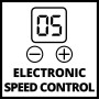 Detailaufnahme: Elektronische Geschwindigkeitsregelung des Einhell Trockenbauschleifers.