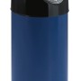Blauer PROREGAL Abfallbehälter aus Metall mit schwarzem Pushdeckel, 40 Liter.