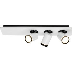 Dimmbarer LED-Spot Sol von AEG, 3-flammig, weiß/schwarz, für Decke oder Wand.