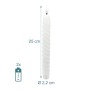 Relaxdays LED Stabkerzen 6er Set Echtwachs Weiß Flackernd 25 cm x 2,2 cm_4