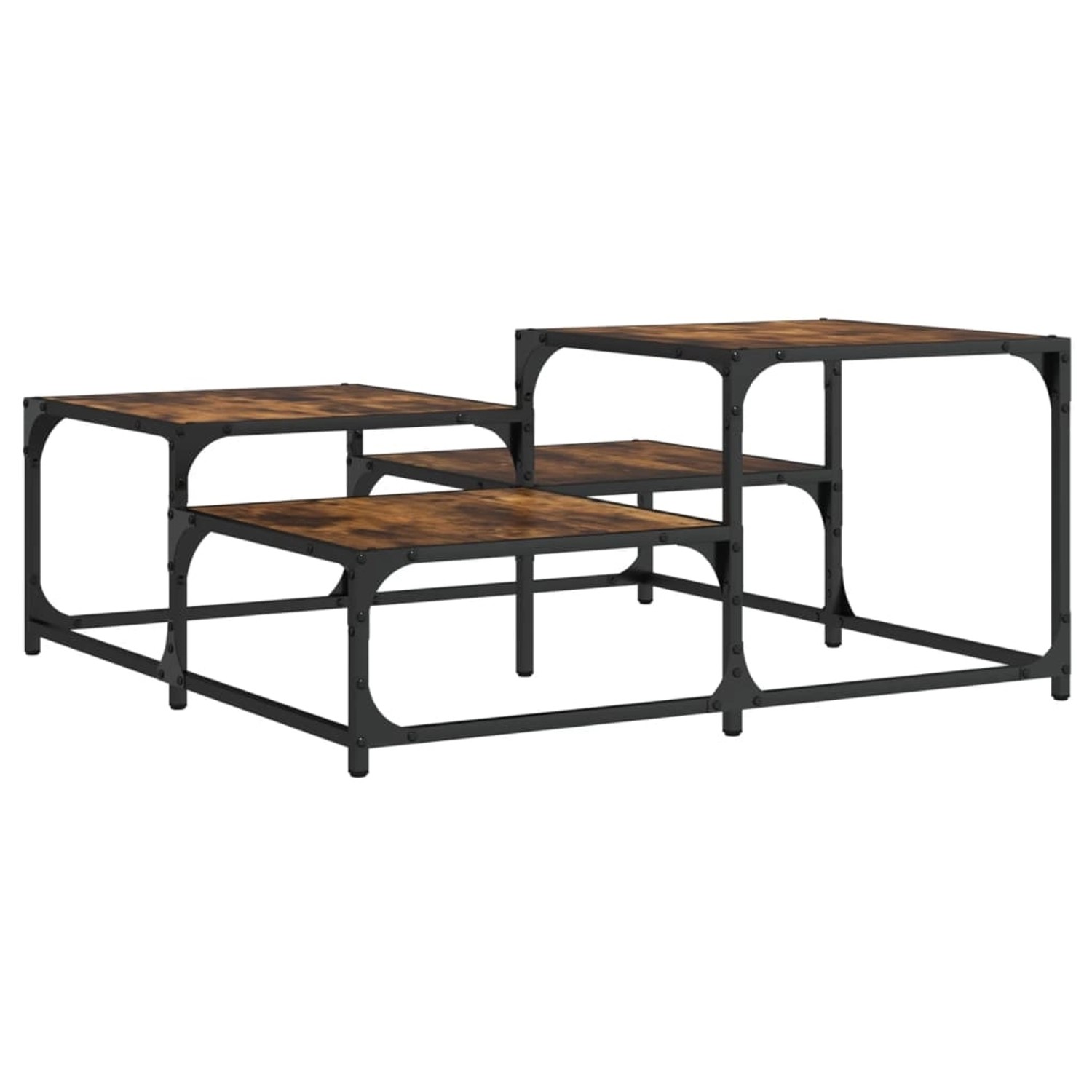 vidaXL Couchtisch Räuchereiche 87,5x87,5x40 cm Holzwerkstoff 837744 günstig online kaufen