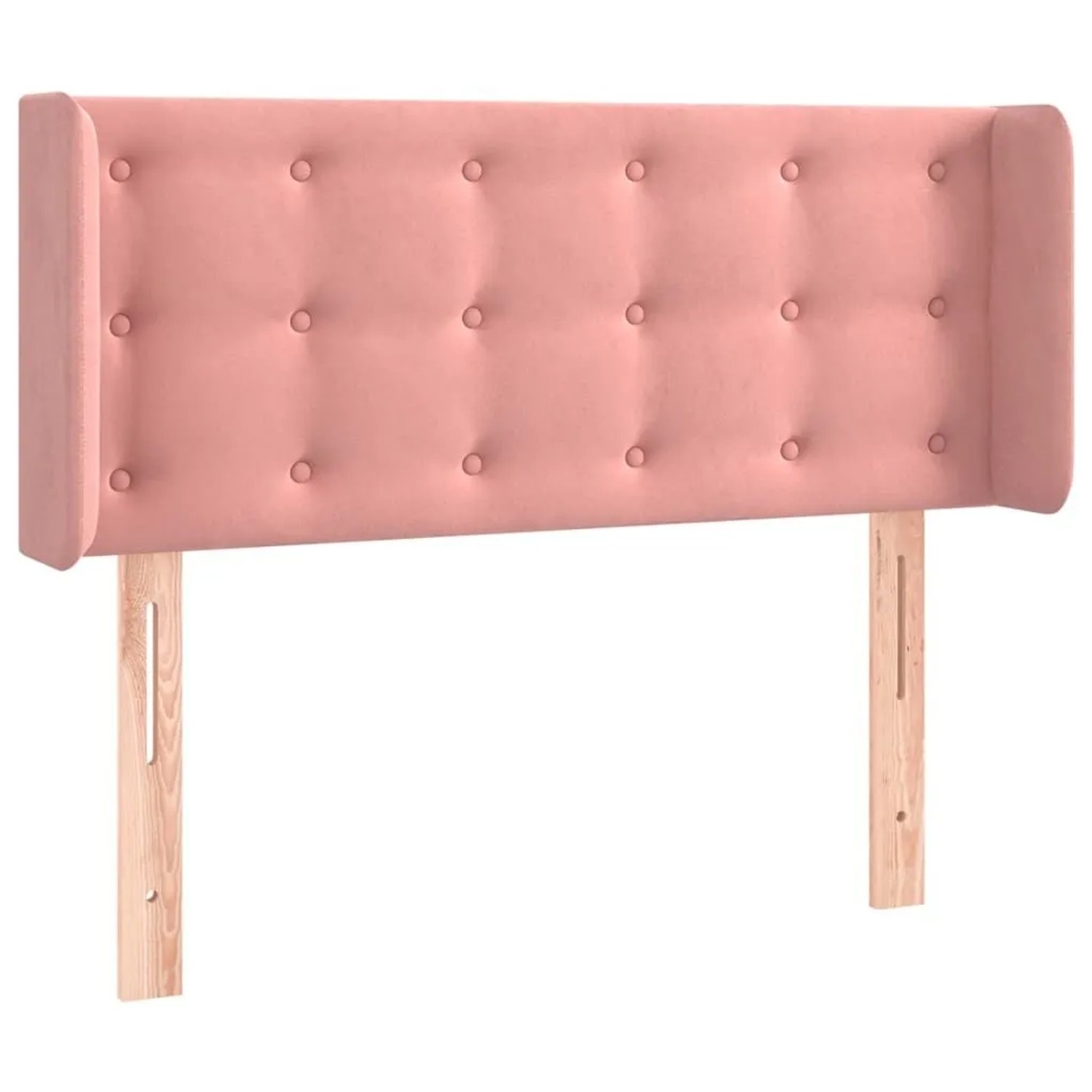 vidaXL Kopfteil mit Ohren Rosa 93x16x78/88 cm Samt 3119243