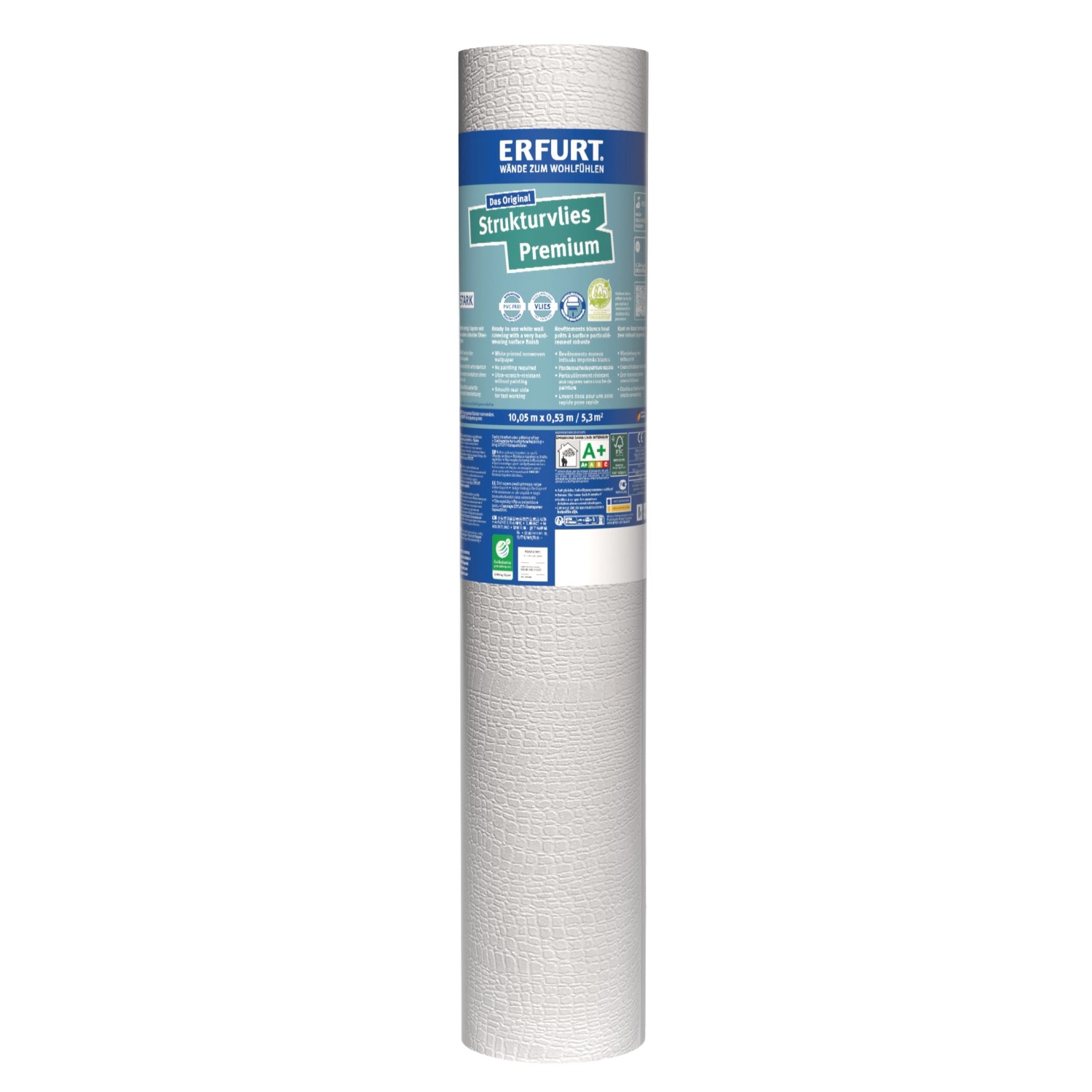 Erfurt Strukturvlies Premium 507 Weiß 10,05 m x 0,53 m günstig online kaufen