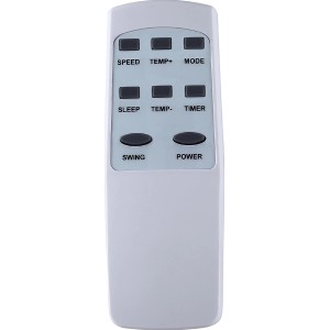 Fernbedienung für mobiles Klimagerät KGM 10000-45 zur Steuerung von Temperatur, Timer und Modus.