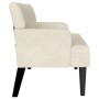 vidaXL Chesterfield Bank Creme 112 x 65,5 x 75 cm Samt 42019293_5
