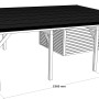 Holzbrüder Doppelcarport Ralf mit Geräteraum, naturbelassen, schwarzes Dach.