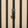 Denpanels Halterung, vertikal, 2er-Set, schwarz, an Akustikpaneel befestigt.