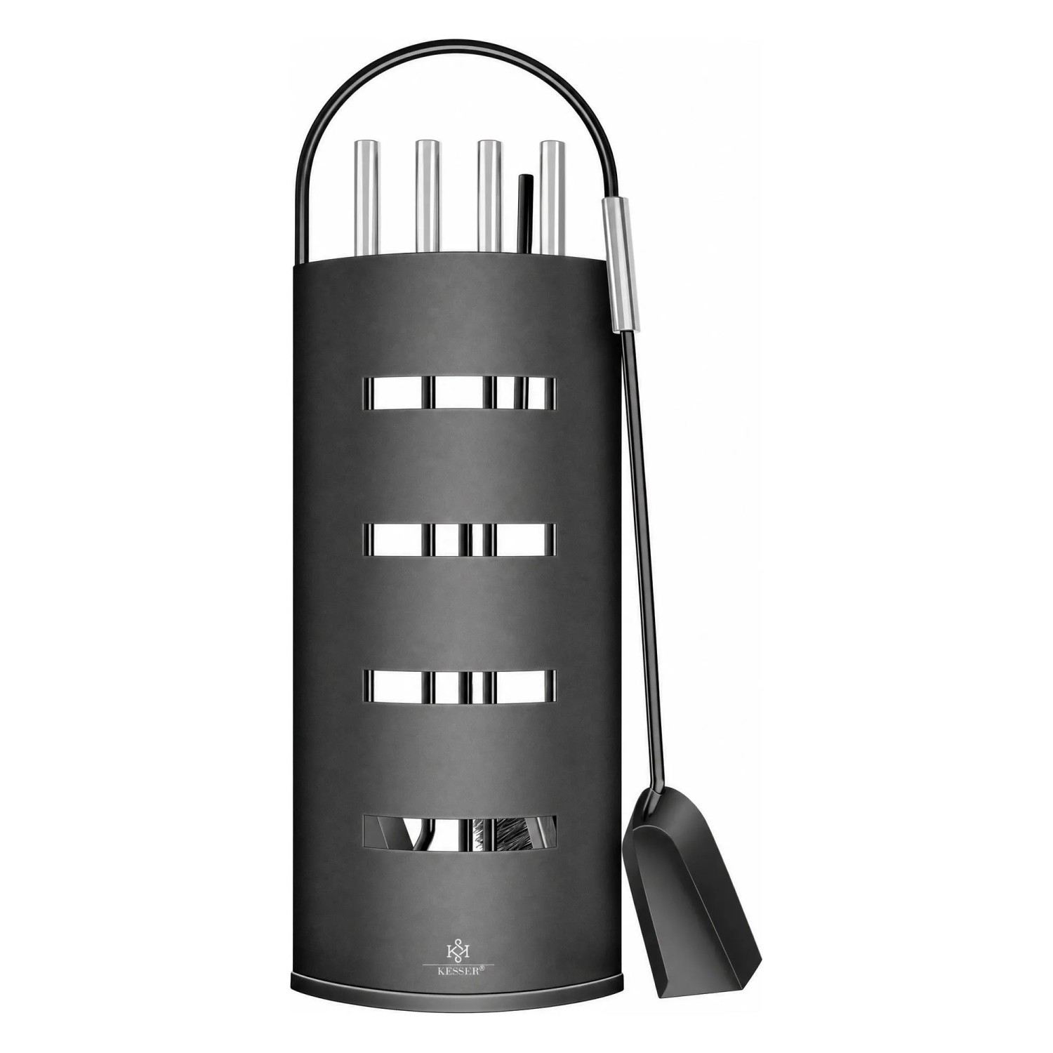 KESSER Kaminbesteck Set Kaminzubehör für Kamin Schwarz 5 Teilig