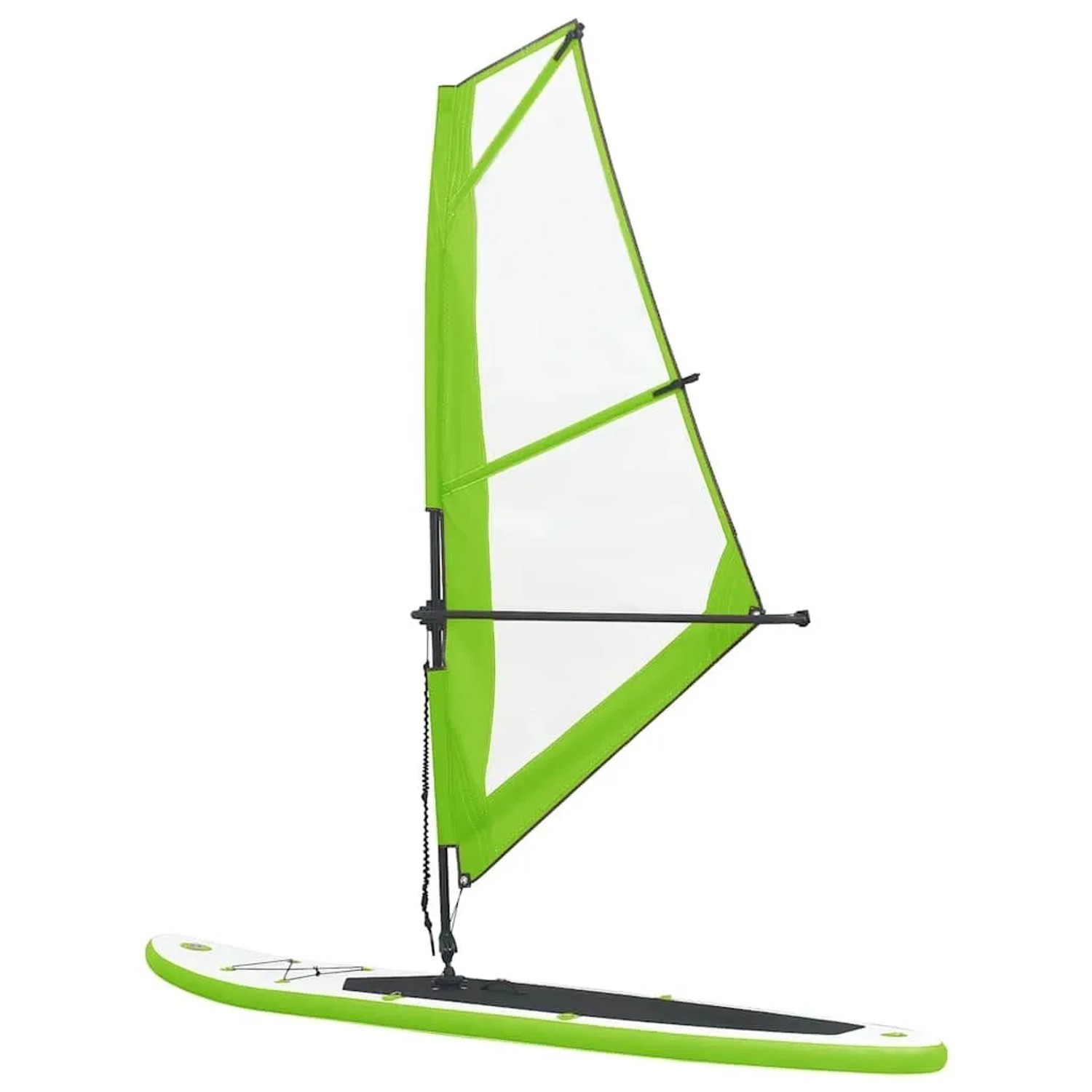 vidaXL Aufblasbares SUP-Board mit Segel Set Grün und Weiß 92735_4