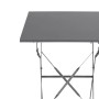 Anthrazitfarbener Mojawo Klapptisch, 60x60cm, mit eckiger Platte und klappbarem Metallgestell für Camping & Outdoor.